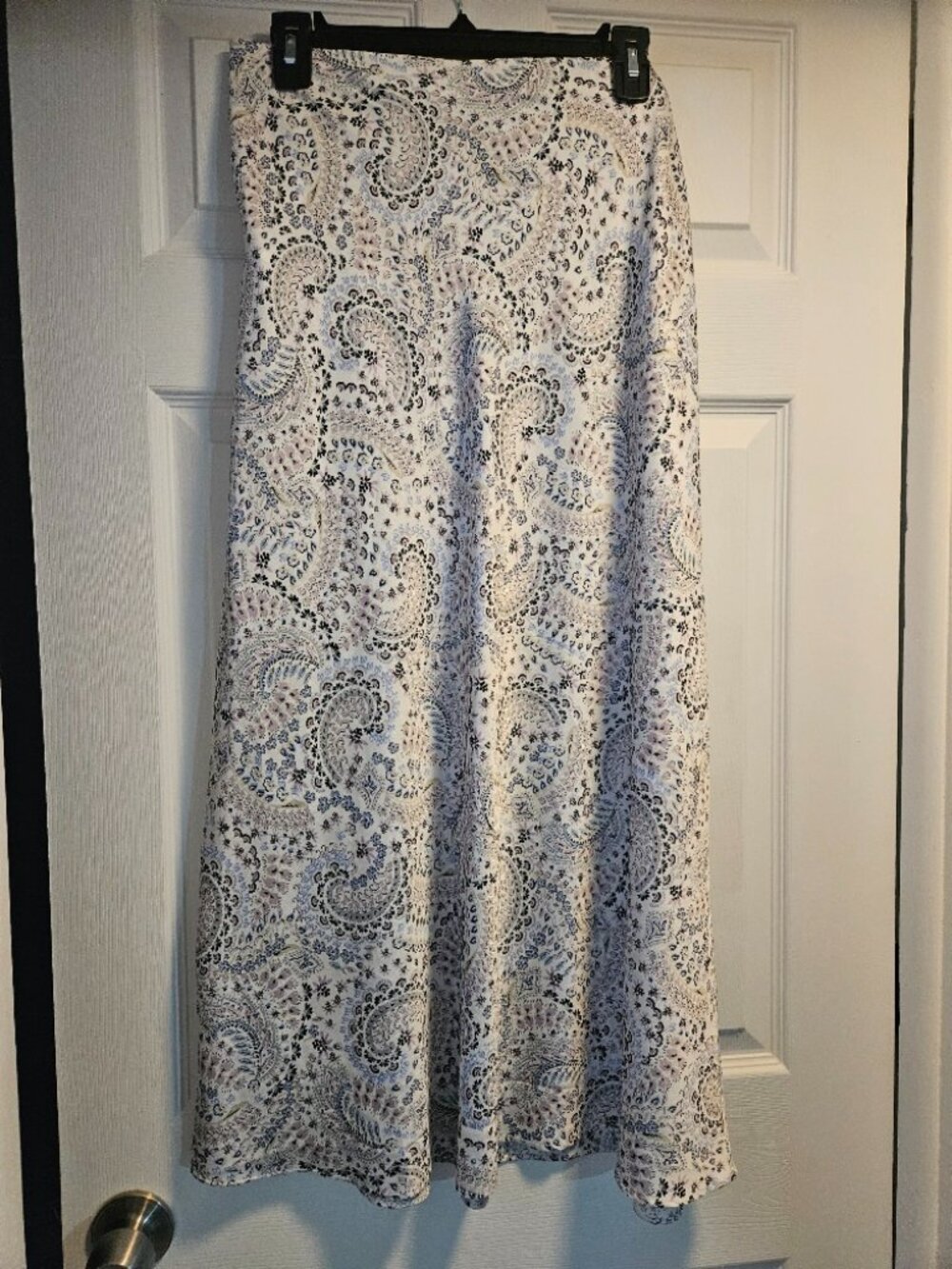 Loft White and Purple Skirt